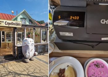 Protu nesuvokiama kaina už dviejų asmenų pietus Palangos valgykloje