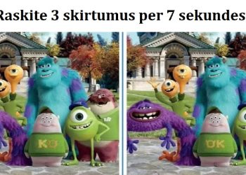 Pastebėkite skirtumą: ar per 7 sekundes galite pastebėti 3 skirtumus tarp dviejų vaizdų?