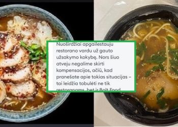 Esi pats kaltas, kad užsisakai maistą, tokią nuomonę padarė klientas po bendravimo su Bolt atstovu