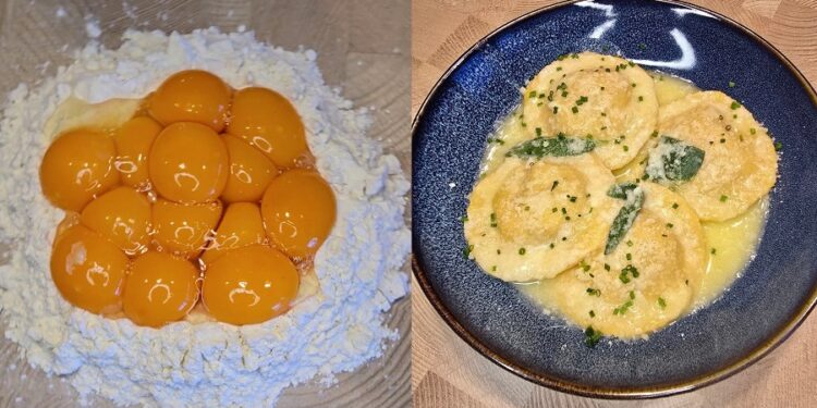 Ravioliai su pievagrybiais