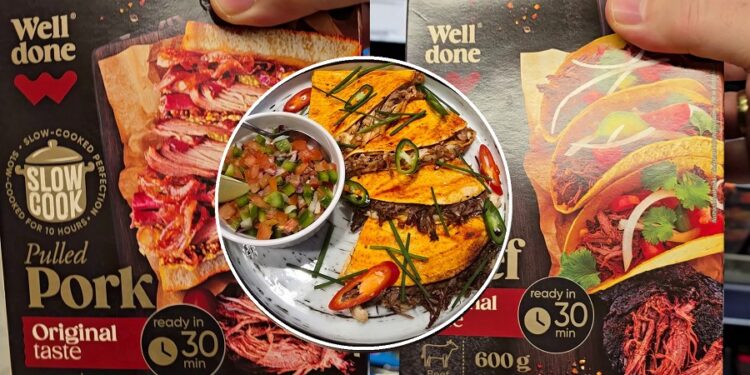 Tortilijos su plėšyta jautiena ir kiauliena