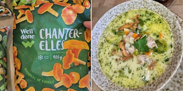 Daržovių sriuba su voveraitėmis ir vištiena