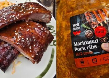 BBQ šonkauliai su kosminėmis salotomis