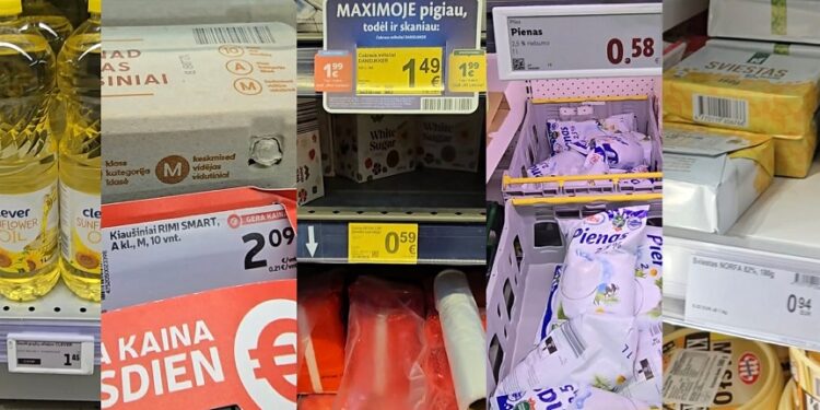 Liepos mėnesio populiariausių prekių kainų palyginimas didžiuosiuose prekybos tinkluose